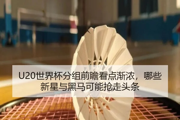 U20世界杯分组前瞻看点渐浓，哪些新星与黑马可能抢走头条（NetEase CC）